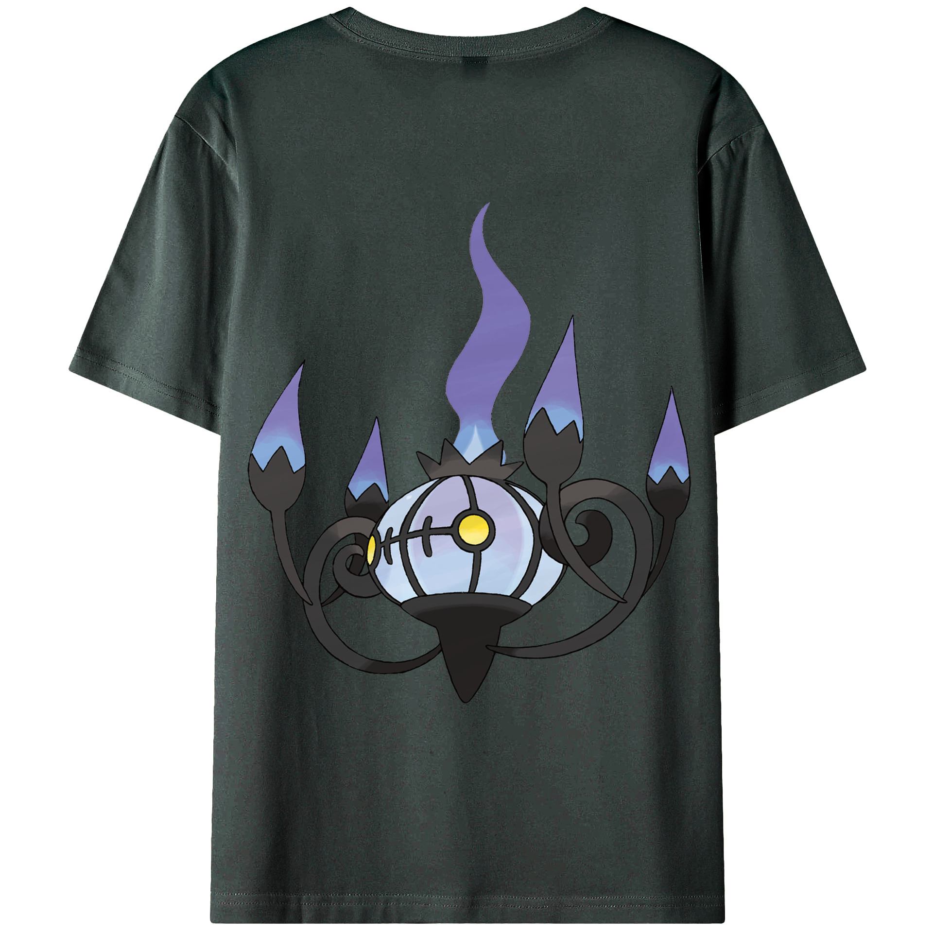 （画像用） ポケットモンスター Pokémon 綿100％ メンズ半袖Tシャツ（バックプリント） 通気性